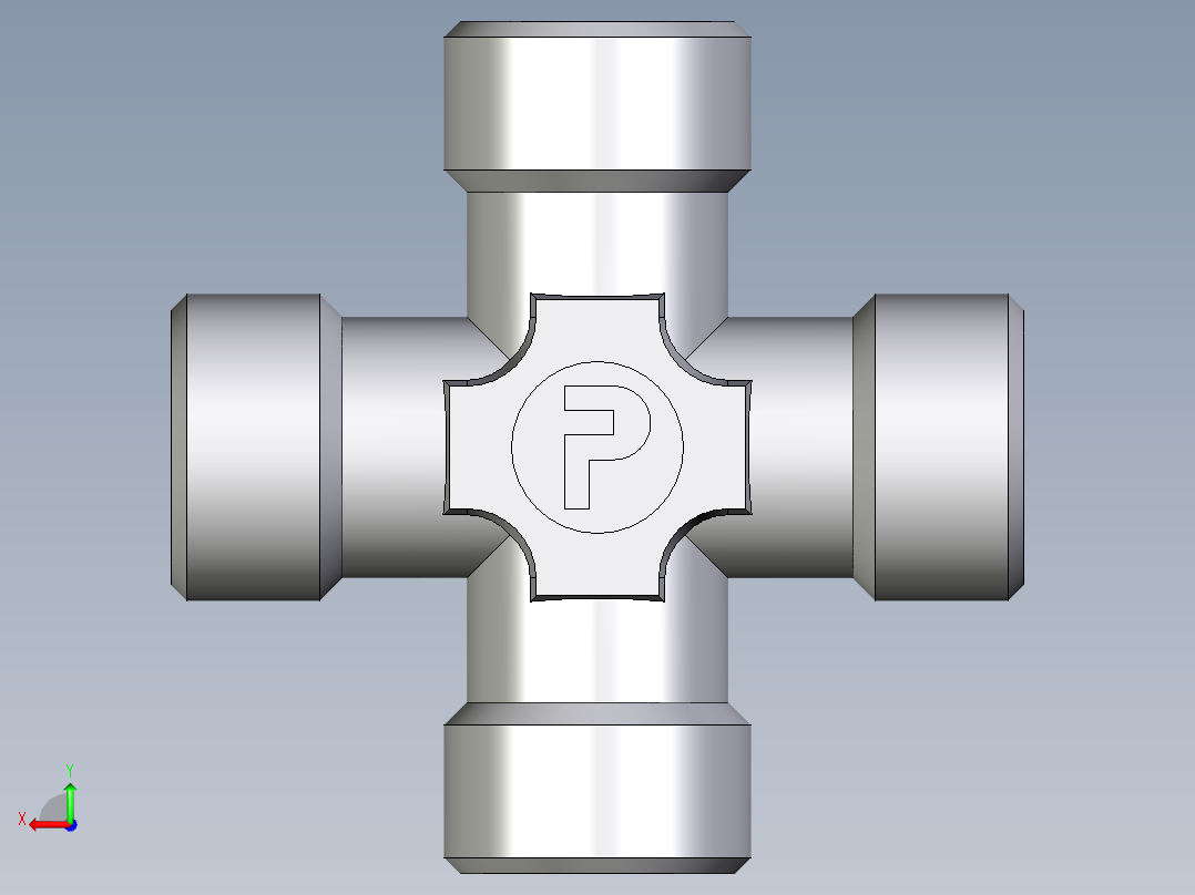 卡套式工业通用硬管接头EO_Union_cross_K10S71X后视图