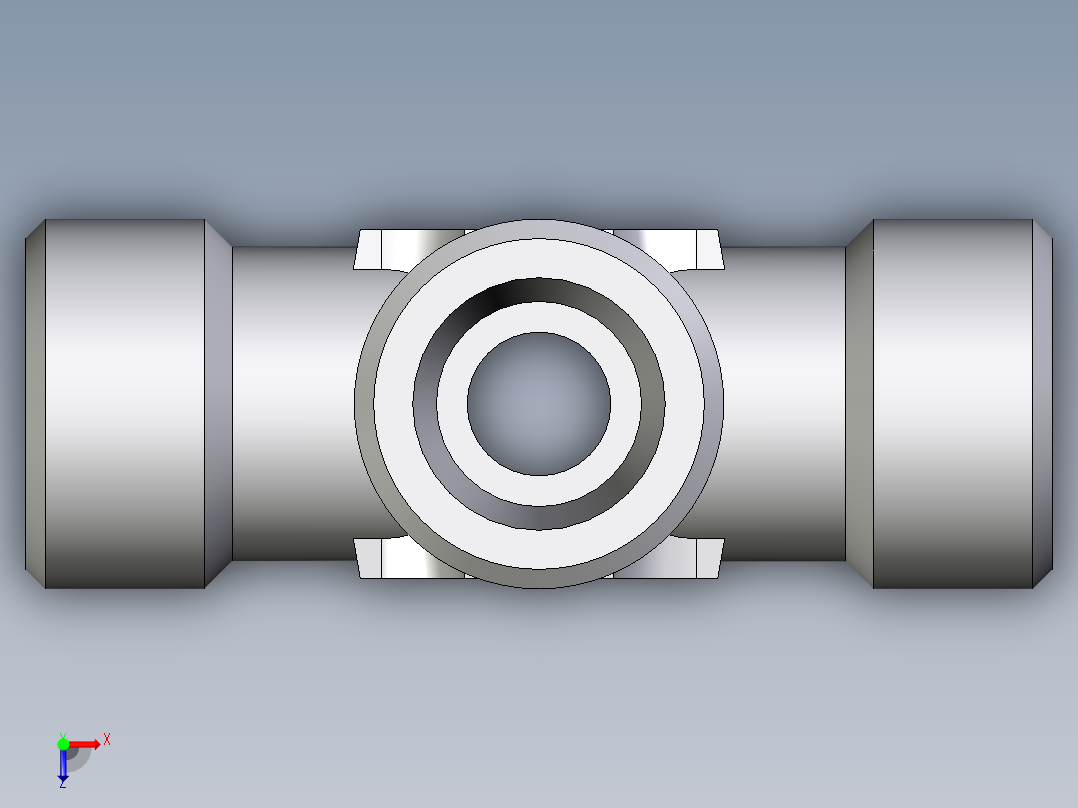 卡套式工业通用硬管接头EO_Union_cross_K10S71X俯视图