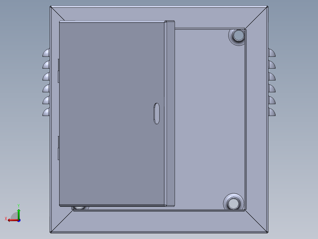 电器柜 电控柜 (71) 机械设计素材后视图