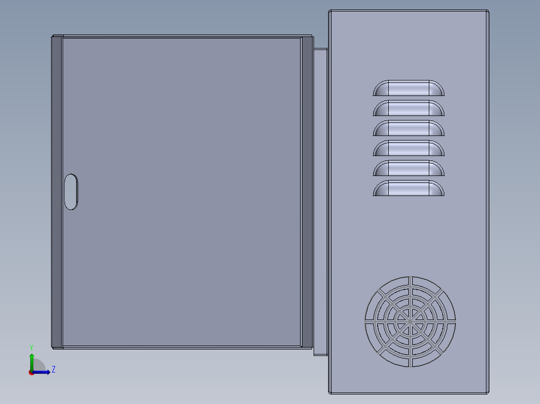 电器柜 电控柜 (71) 机械设计素材左视图