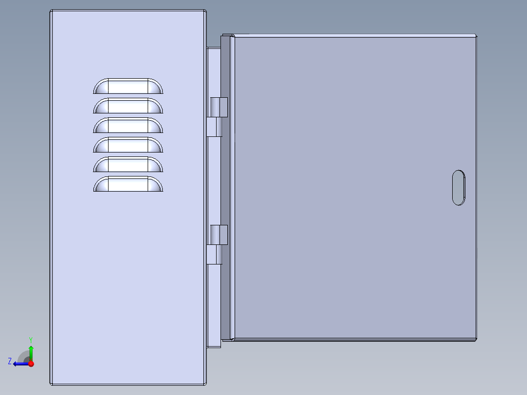 电器柜 电控柜 (71) 机械设计素材右视图