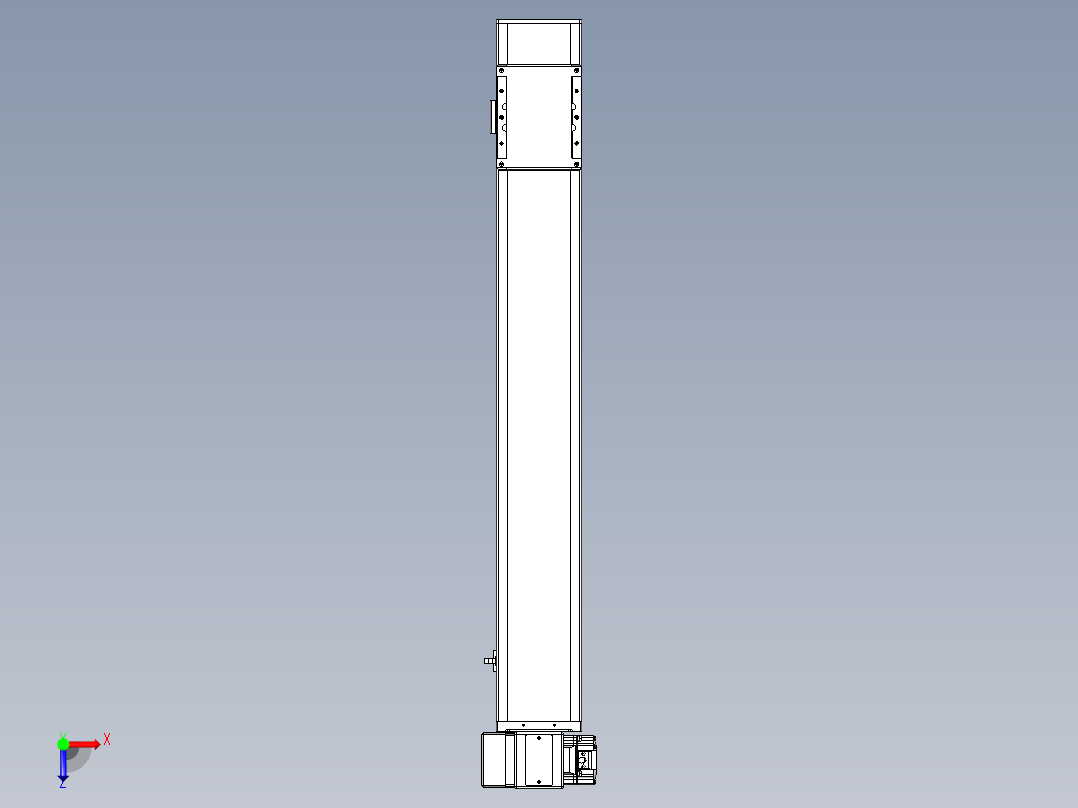 同步带全封闭直线模组TPA-HCB-105D-90-L650-LP-Y-P20-N3俯视图