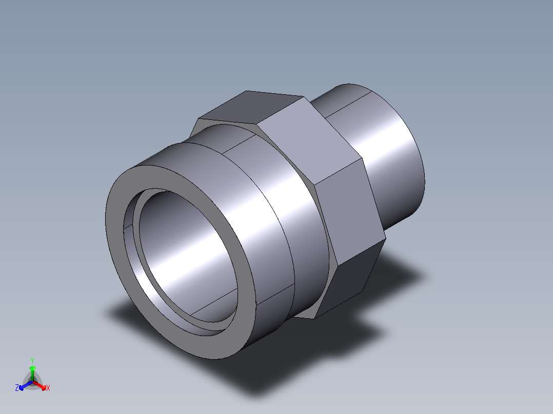 10DIMV(B) 用溶剂焊接插座DF双适配器，溶剂焊接插口DM和BSP螺纹母端R不锈钢加强环正等轴测图