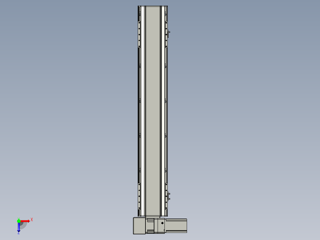 直线模组LHB17-L40-S900-LU设计图纸俯视图