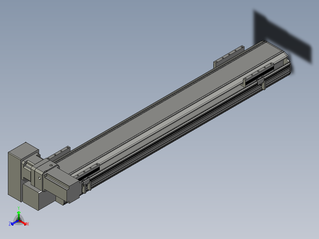 直线模组LHB17-L40-S900-LU设计图纸正等轴测图