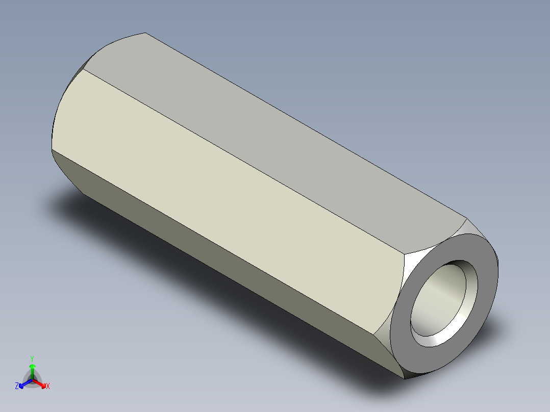螺母-Nut_M5-25-8-45-45.stp正等轴测图