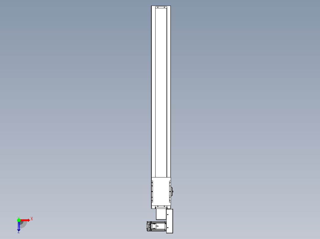 同步带全封闭直线模组TPA-HCB-120D-90-L1000-MR-Y-P40-N3俯视图