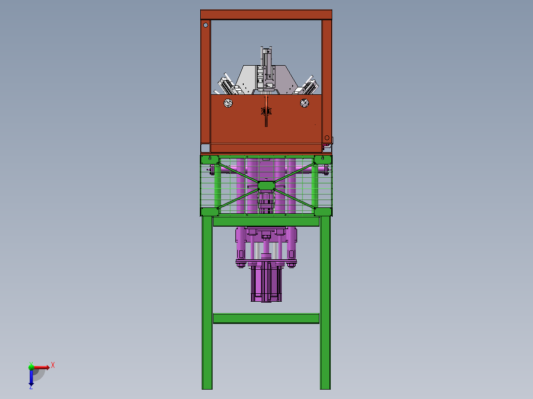 阀门气密性测试平台sw16俯视图