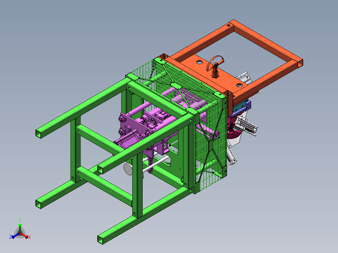 阀门气密性测试平台sw16正等轴测图