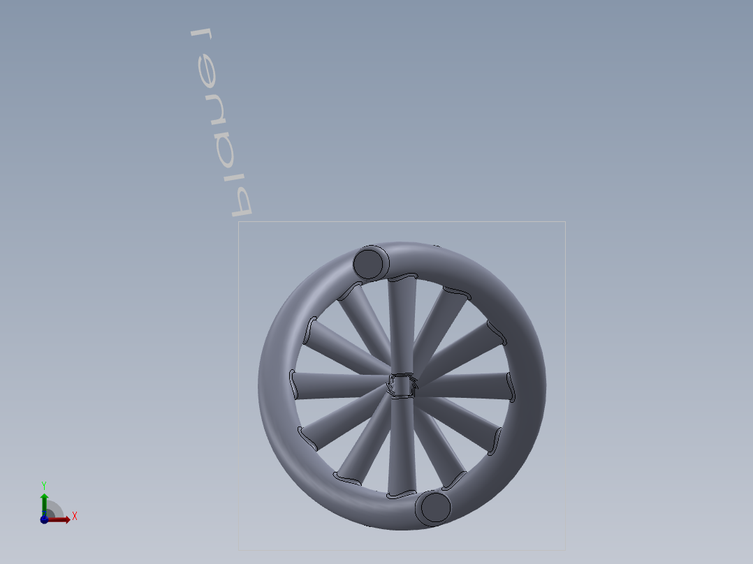 solidworks DNA模型前视图