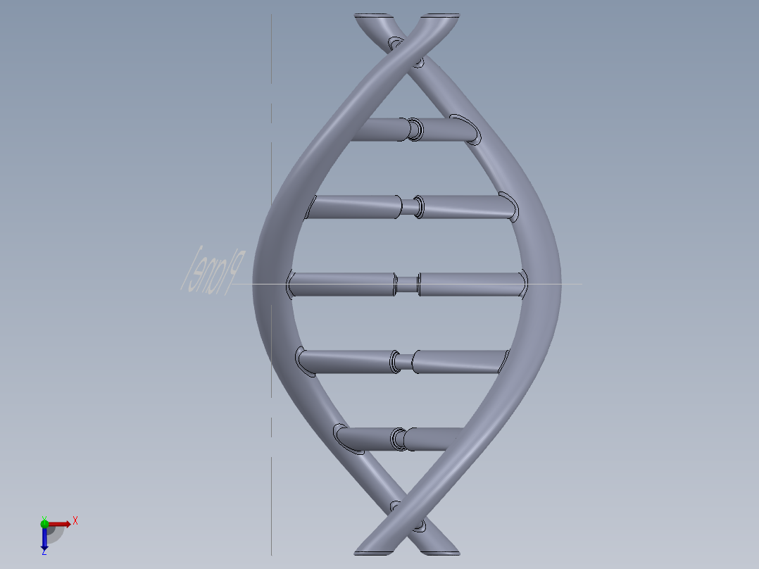 solidworks DNA模型俯视图