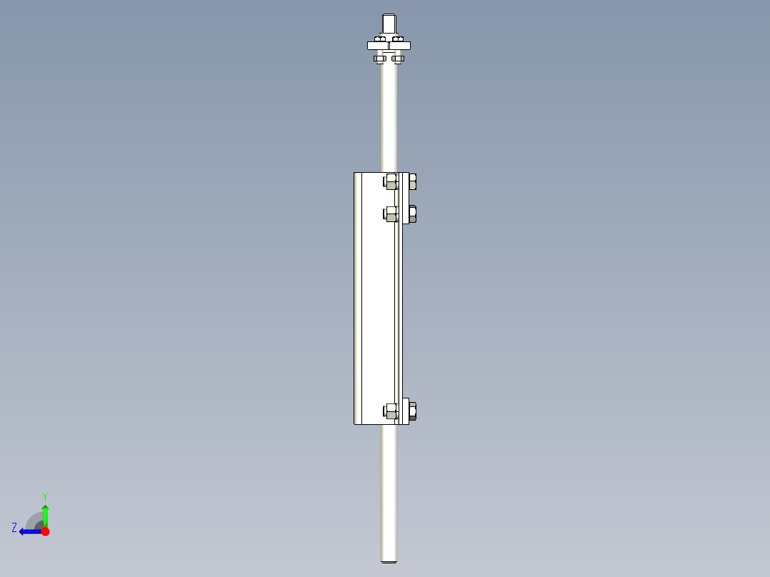 TD75型带式输送机螺旋拉紧装置 TD1D1右视图