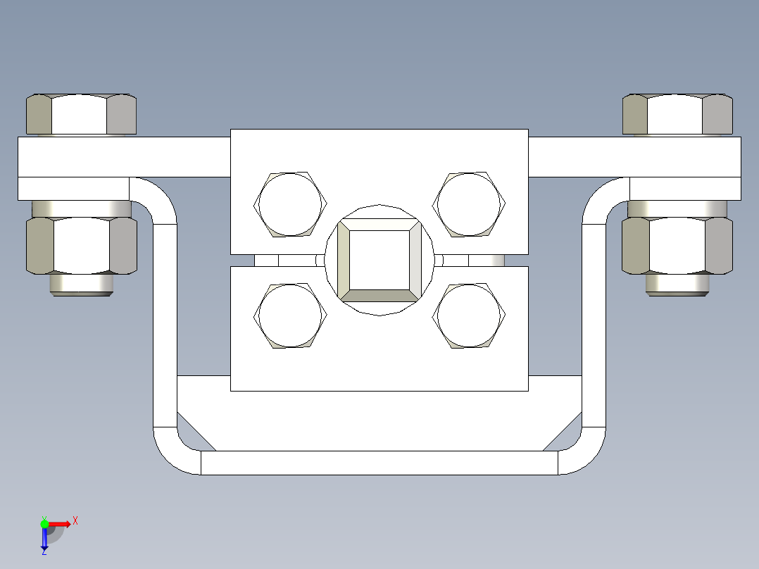 TD75型带式输送机螺旋拉紧装置 TD1D1俯视图