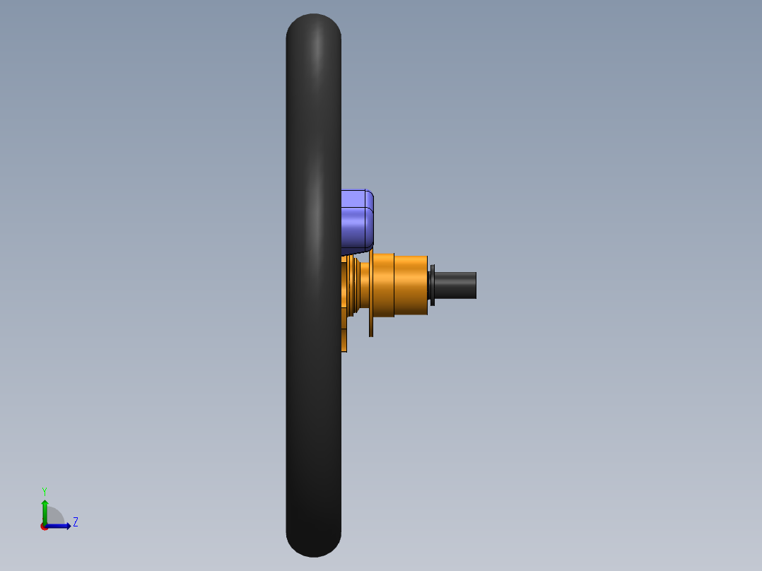方向盘详细结构左视图