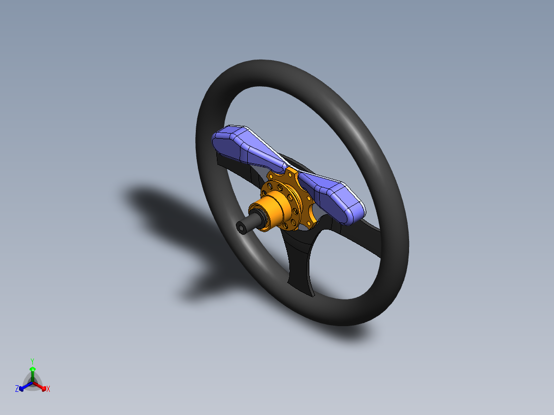 方向盘详细结构正等轴测图