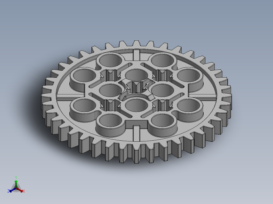 3649 White Technic Gear 40 Tooth.SLDPRT