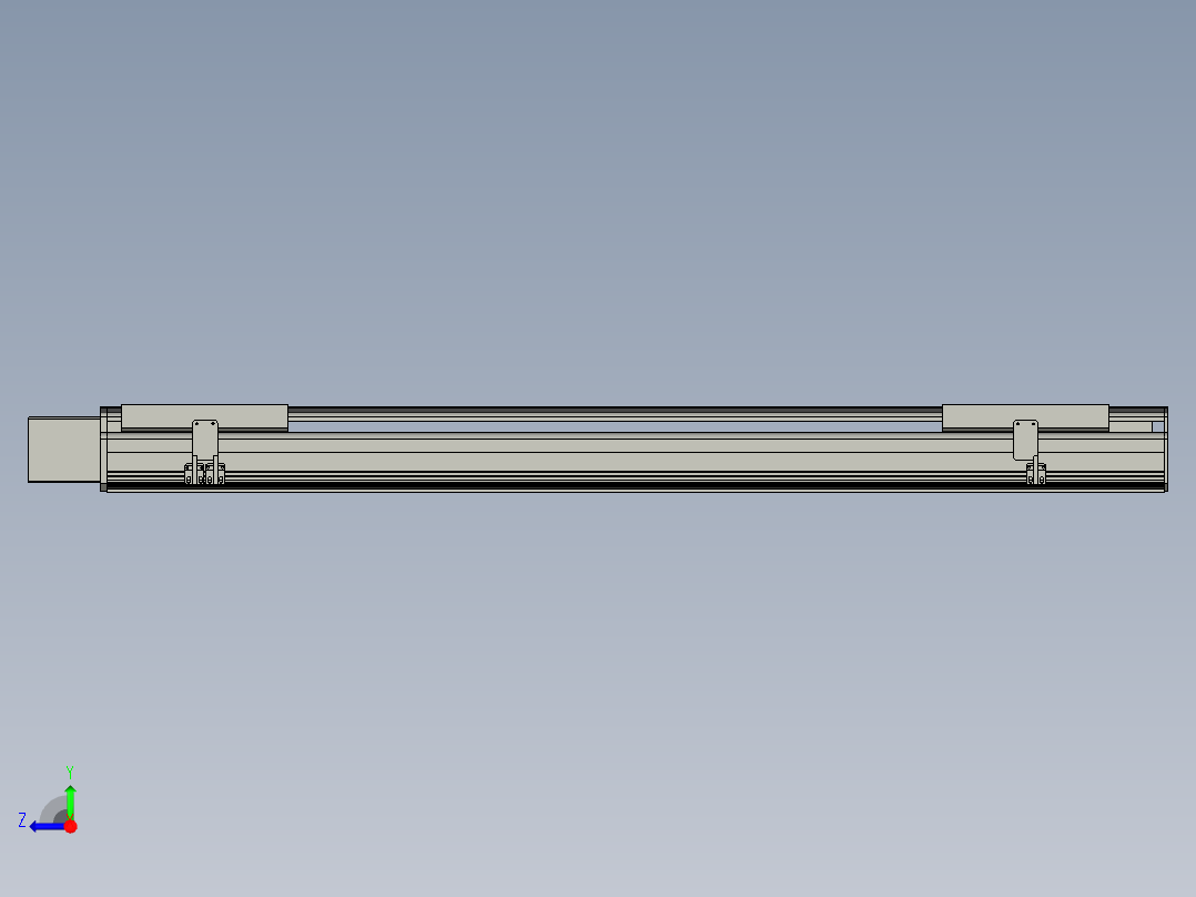 直线模组LHB21-L40-S1100-R(B)设计图纸右视图