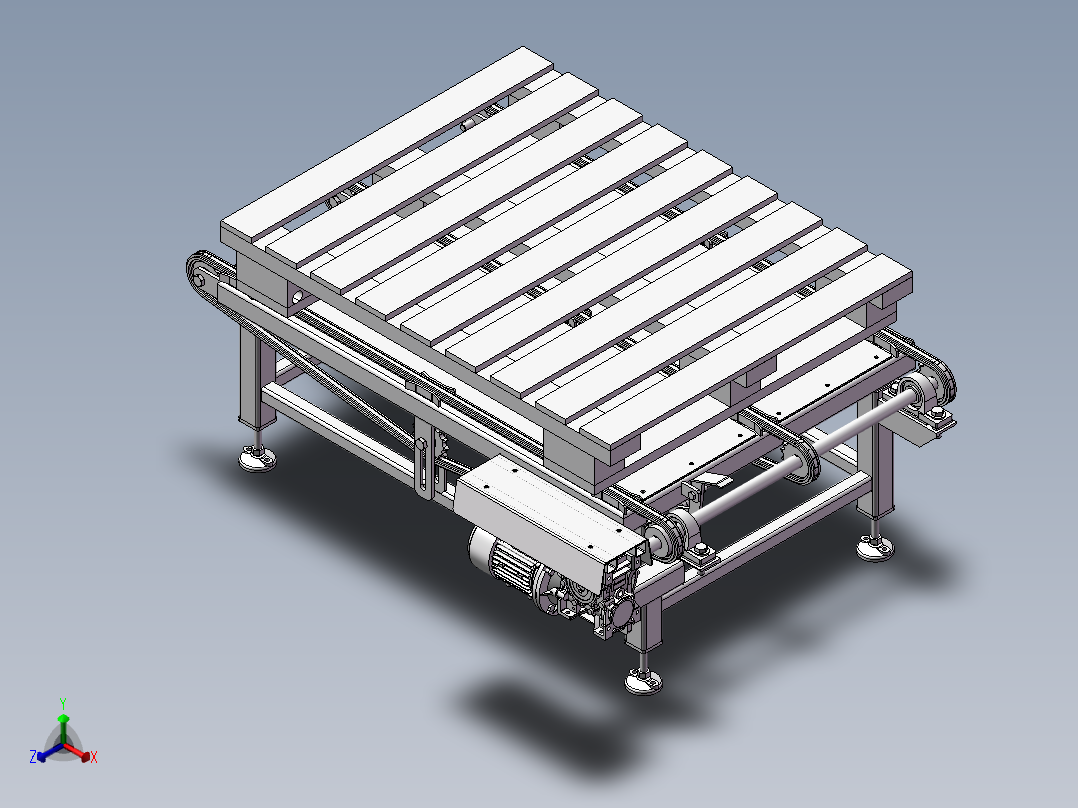 拖板输送线正等轴测图