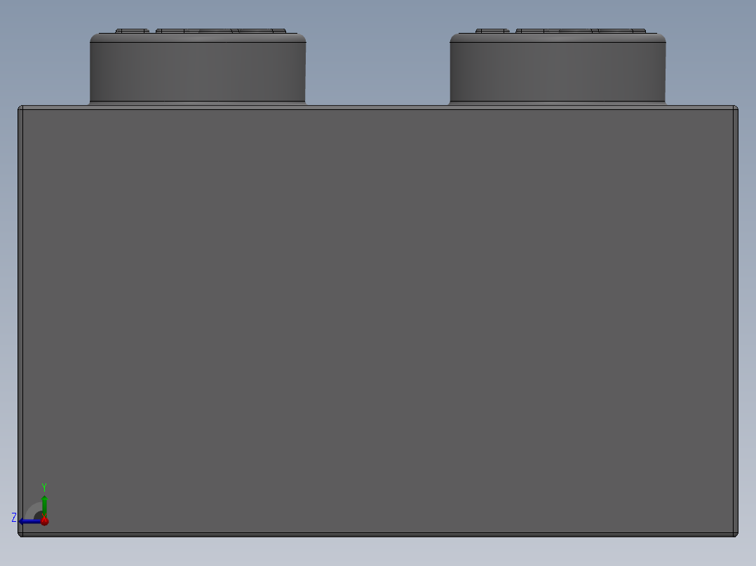 乐高套装 4421基本积木-4211391 - 3007 Medium Stone Grey Brick 2 x 8.SLDPRT右视图