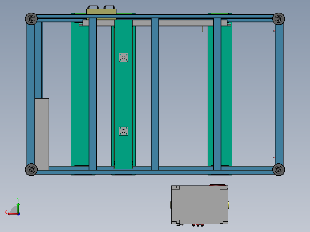 中空板封边机后视图