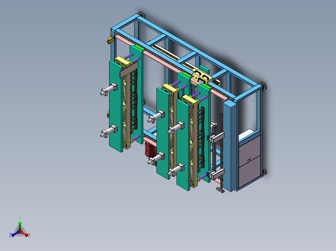 中空板封边机正等轴测图