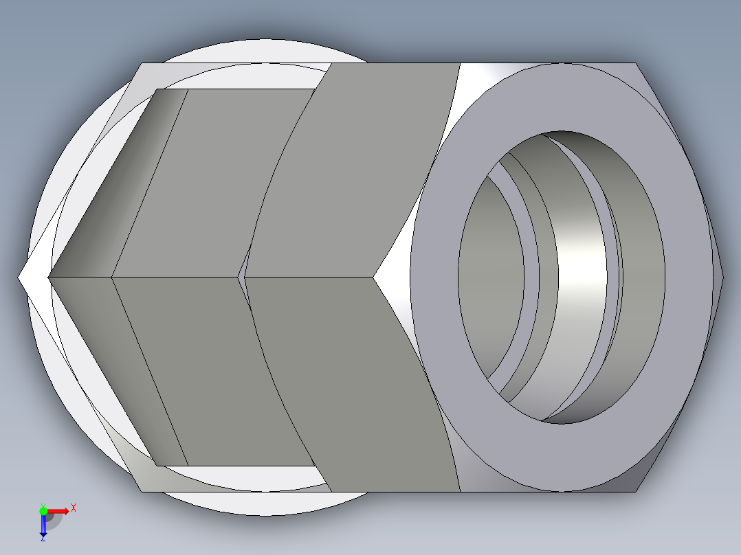 卡套式工业通用硬管接头EO_Adjustable_locknut_45_deg_elbow_VEE28ZLRCF俯视图
