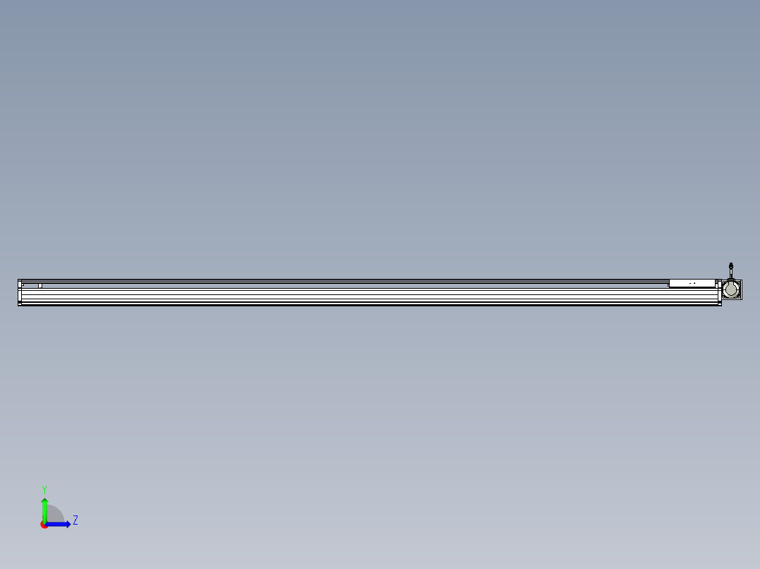 东锦同步带传动-直线滑台模组DH210B-L150-S2900-BL-P750W-C3左视图