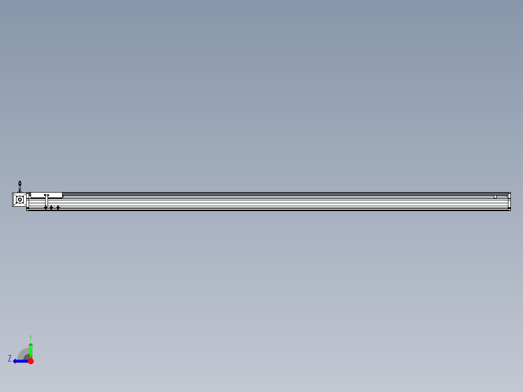 东锦同步带传动-直线滑台模组DH210B-L150-S2900-BL-P750W-C3右视图