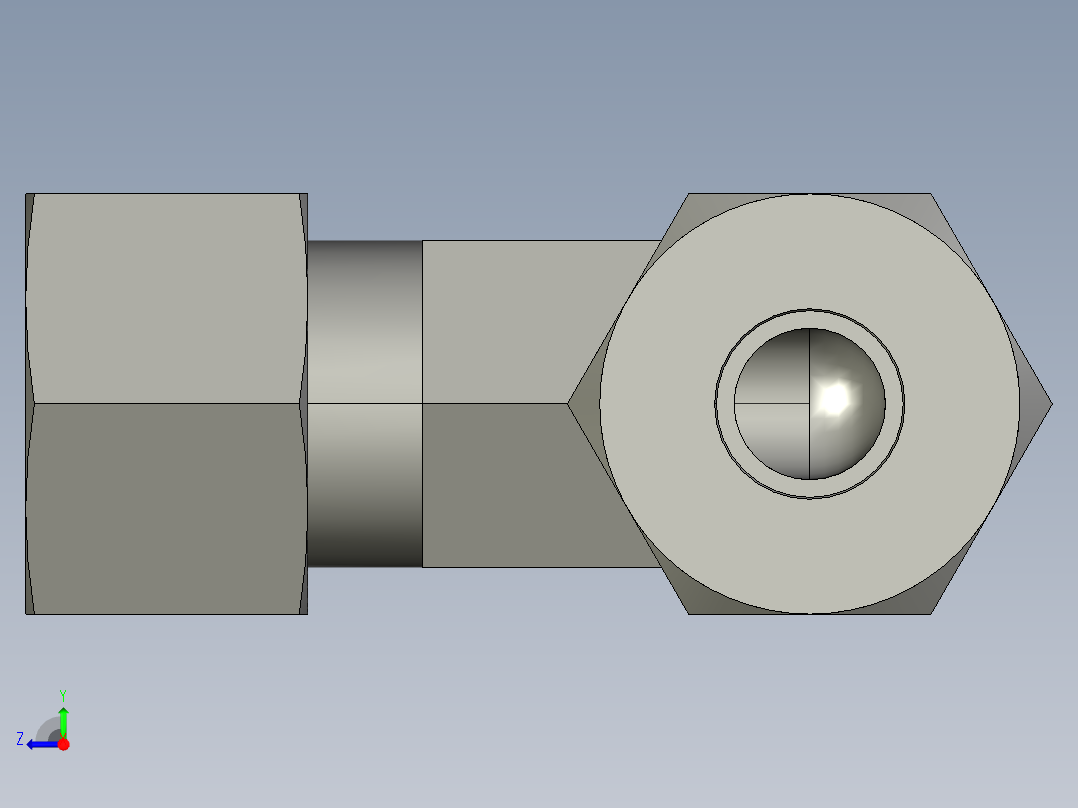 卡套式工业通用硬管接头4_c6bu-s右视图