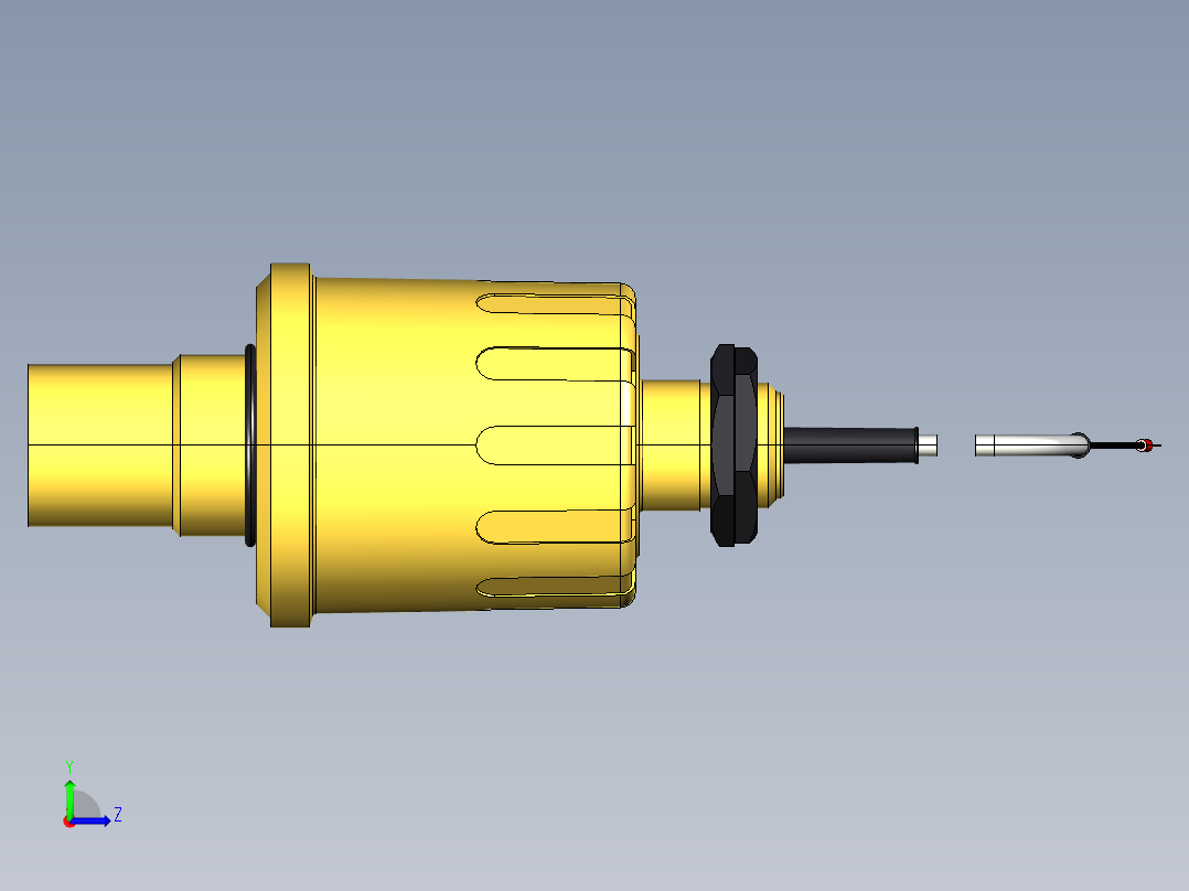 超声波设备ENSOR-RANGE-4m-13.1ft-PP-BODY-4-20mA-2-wireHART-NPT-THREAD左视图