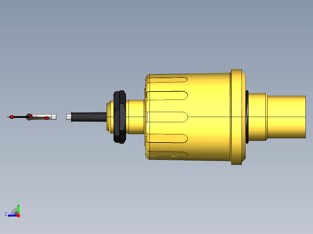 超声波设备ENSOR-RANGE-4m-13.1ft-PP-BODY-4-20mA-2-wireHART-NPT-THREAD右视图