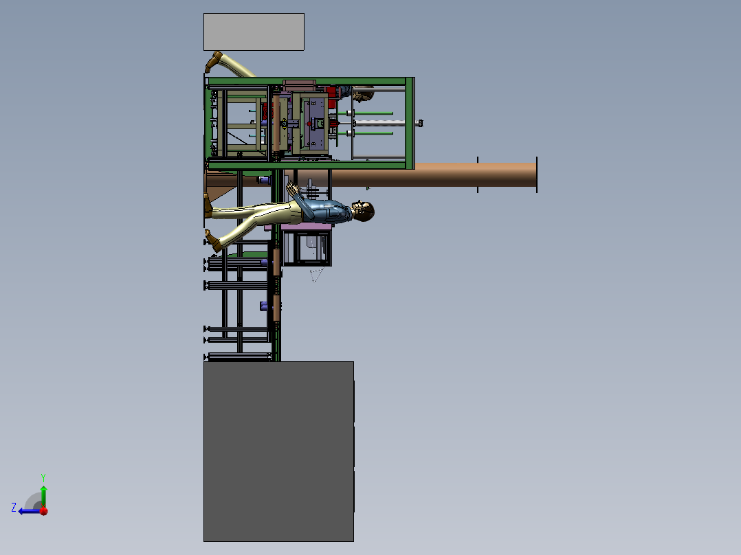 变频器半自动包装输送线sw15可编辑右视图
