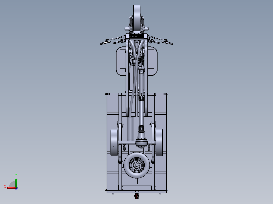 电动三轮吊机后视图