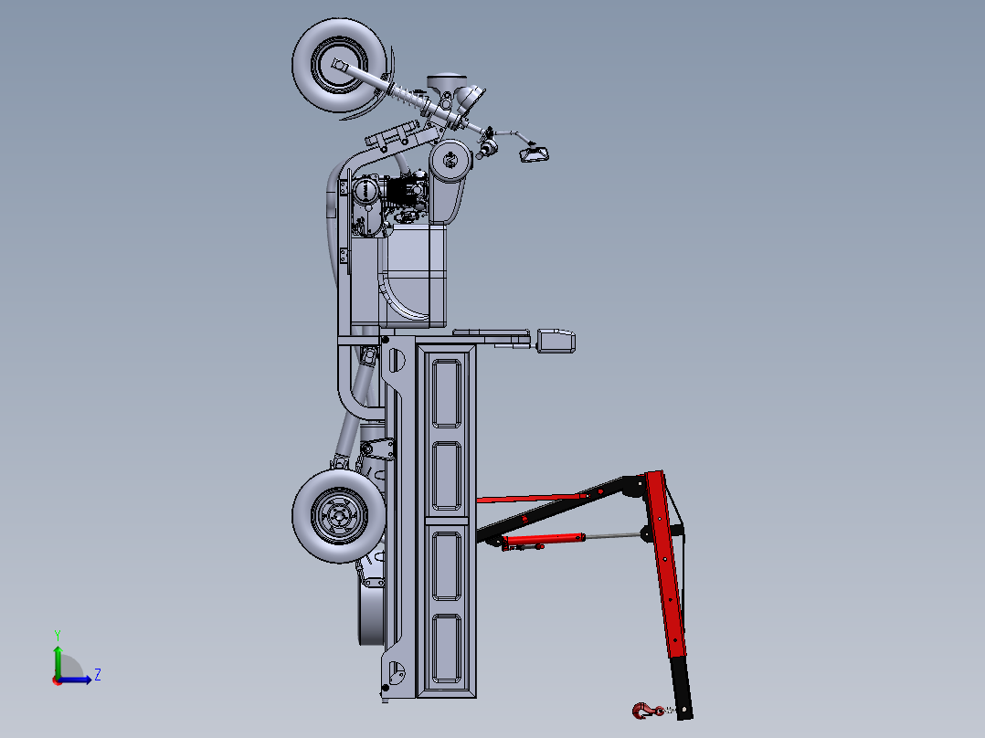 电动三轮吊机左视图