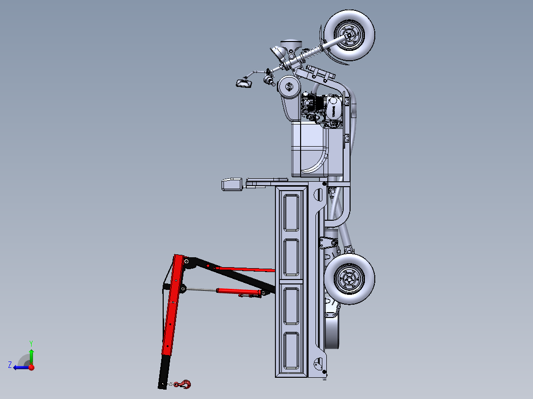 电动三轮吊机右视图