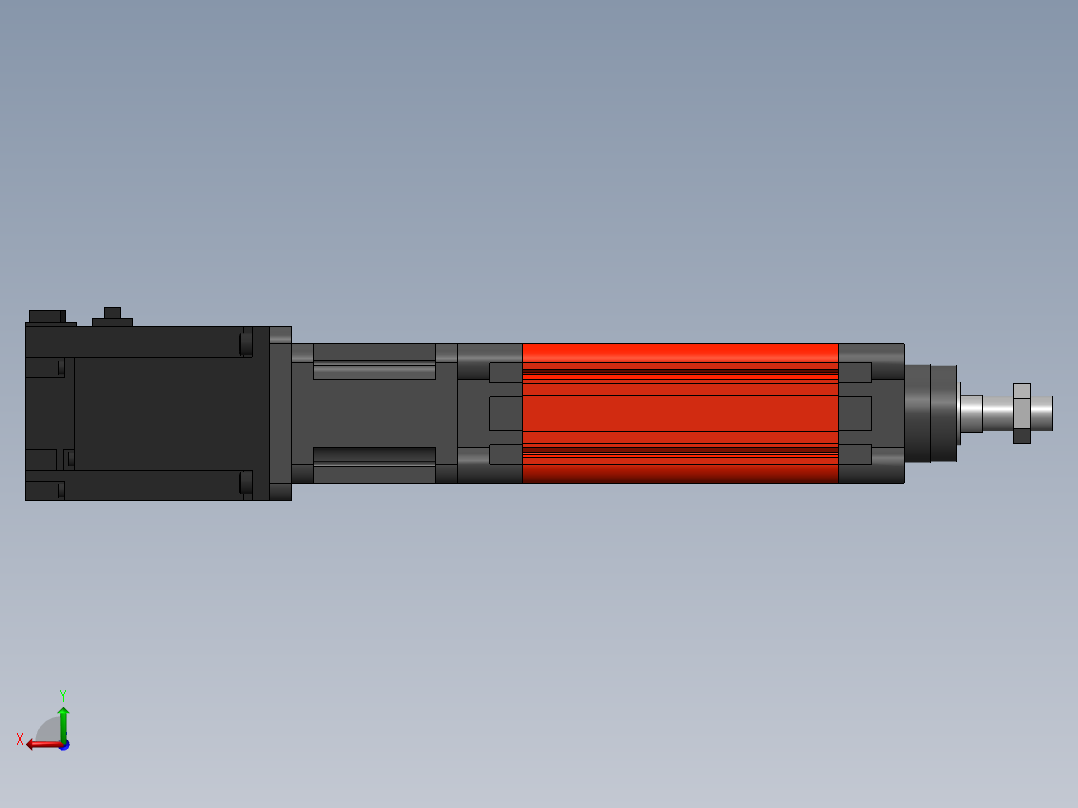 电动缸MES50-D-750W后视图