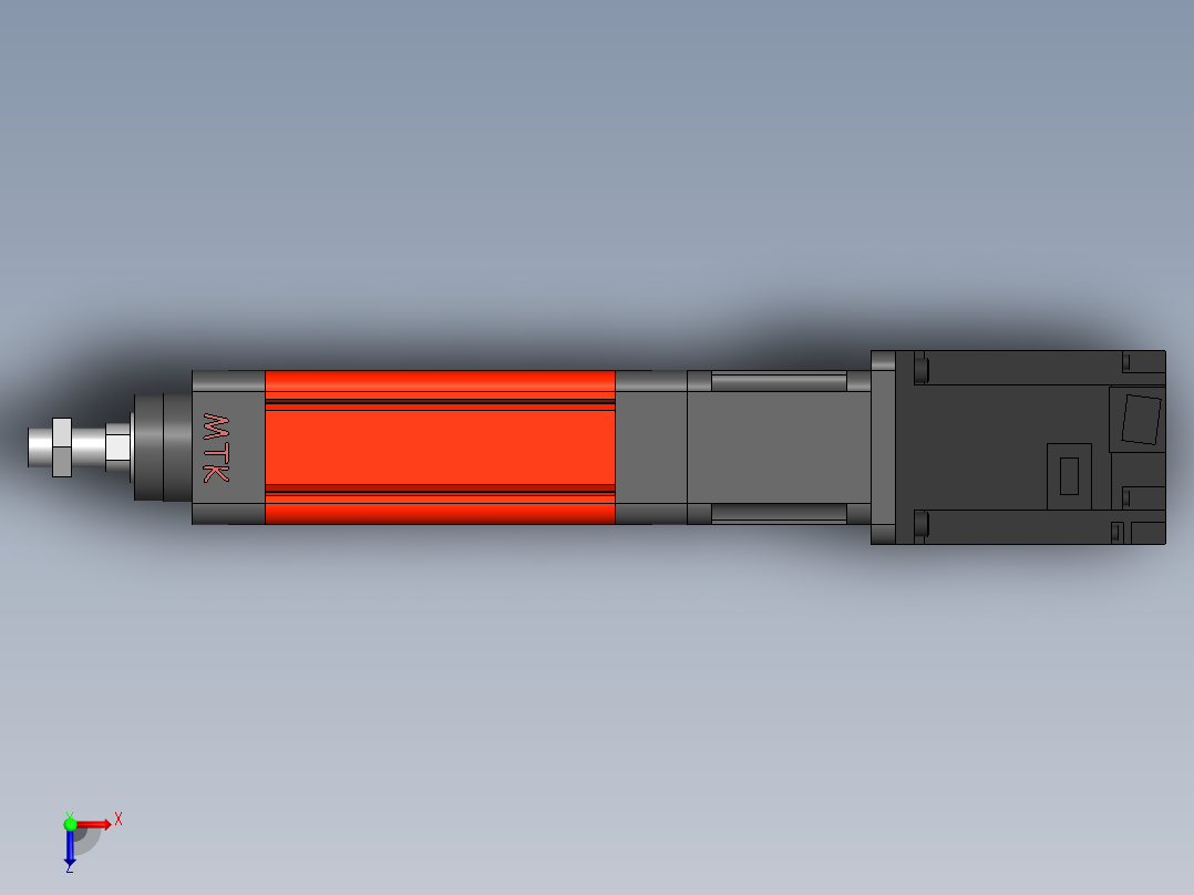 电动缸MES50-D-750W俯视图