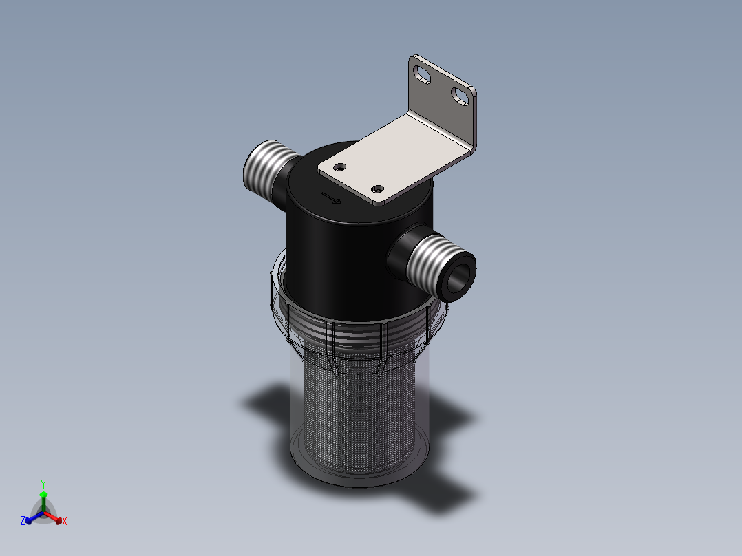 初级过滤器正等轴测图