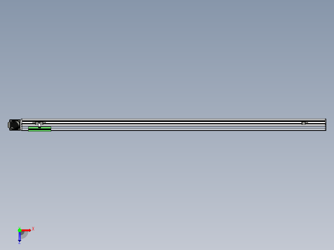 同步带滑台-半封闭B13-L90-S1600-R-P40-D3俯视图