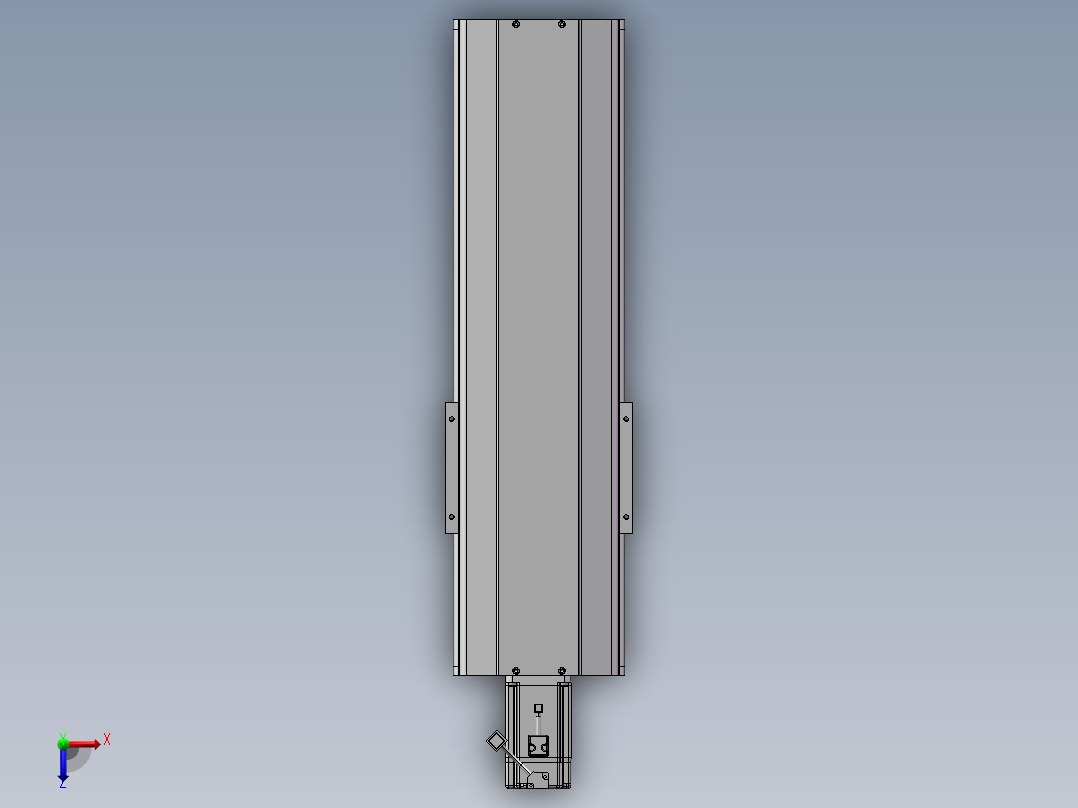 直线滑台装配模型俯视图