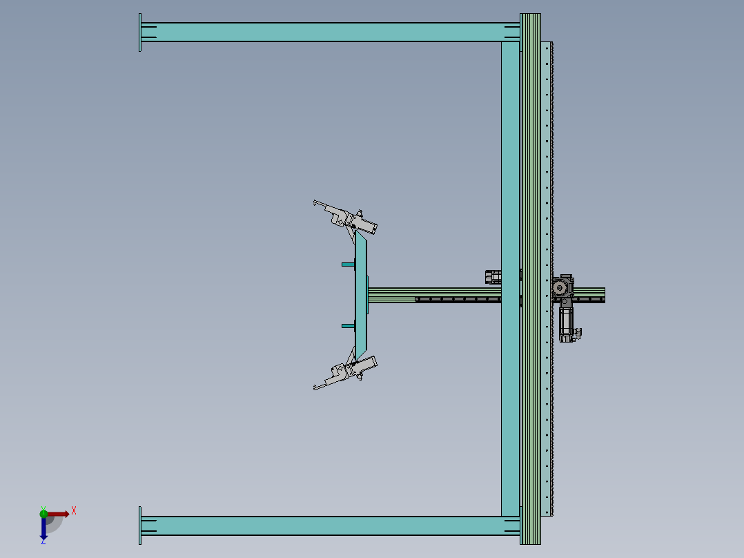 彩钢瓦自动折弯生产线俯视图