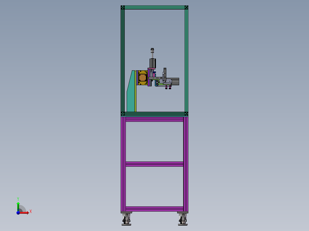 伺服滑台取料机sw18可编辑前视图