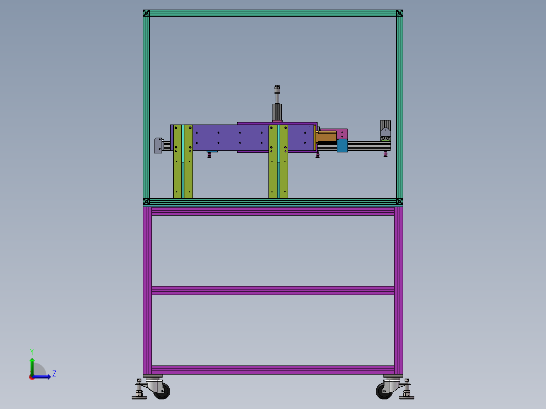 伺服滑台取料机sw18可编辑左视图