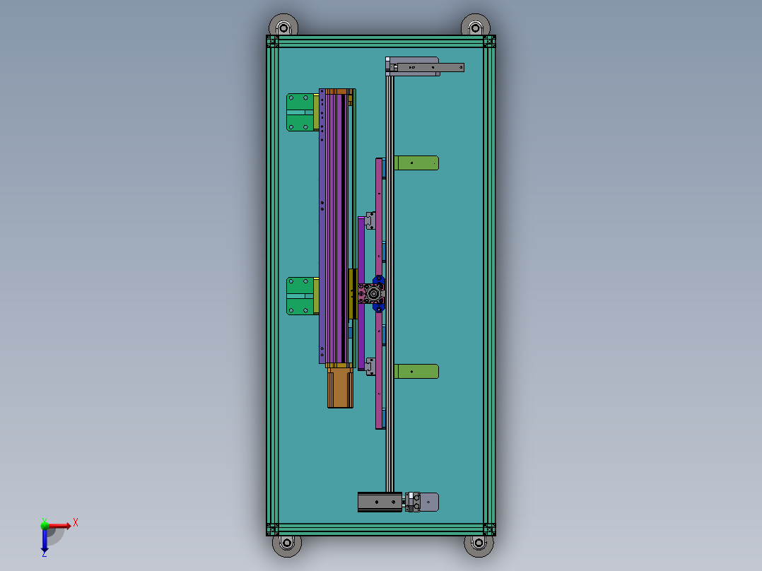 伺服滑台取料机sw18可编辑俯视图