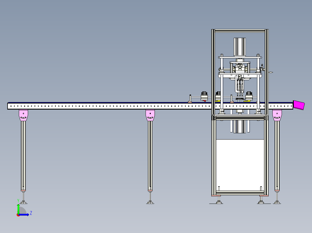 汽车制动器检测线step左视图
