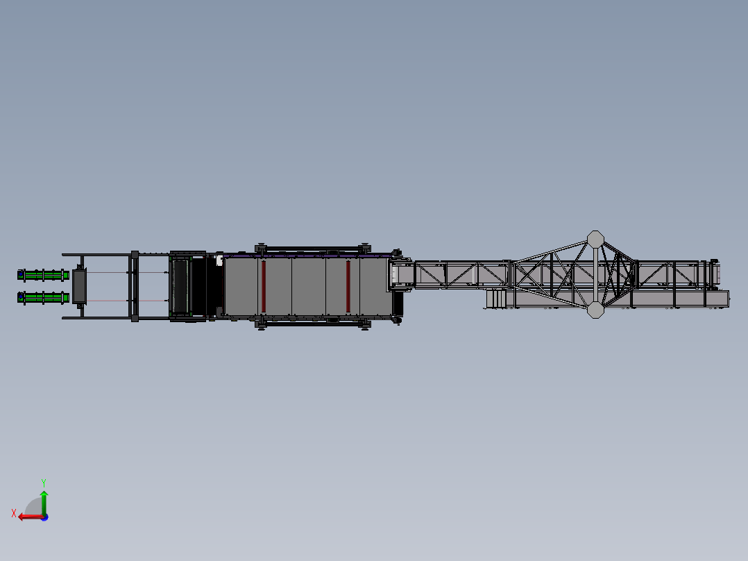 纺织自动化产线sw17后视图
