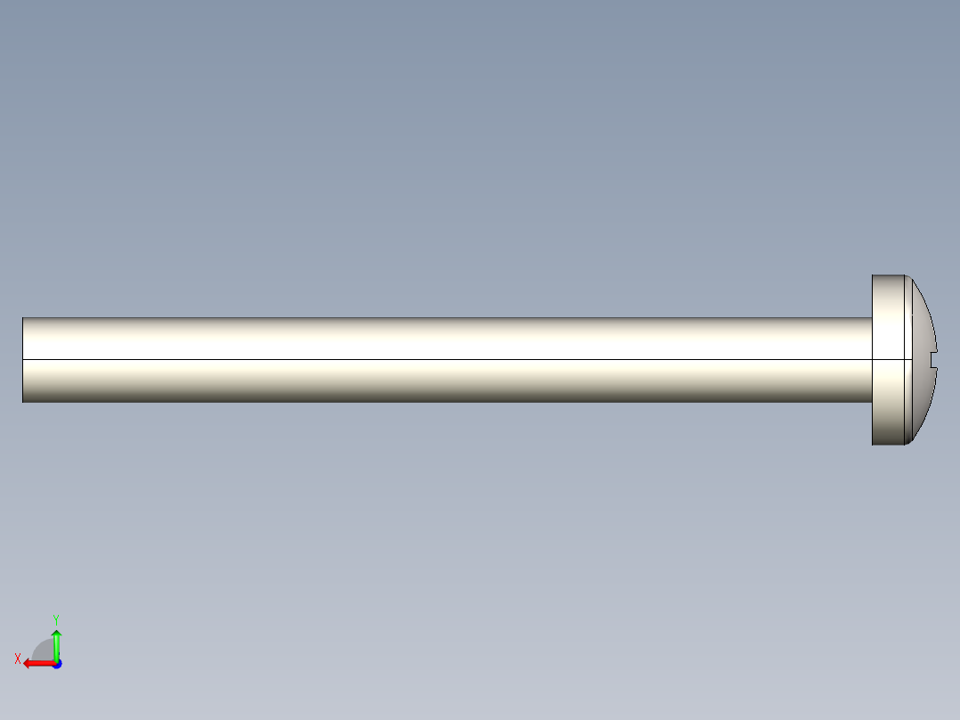 螺丝 M6 十字盘头-M6x60 Screw head.STEP后视图