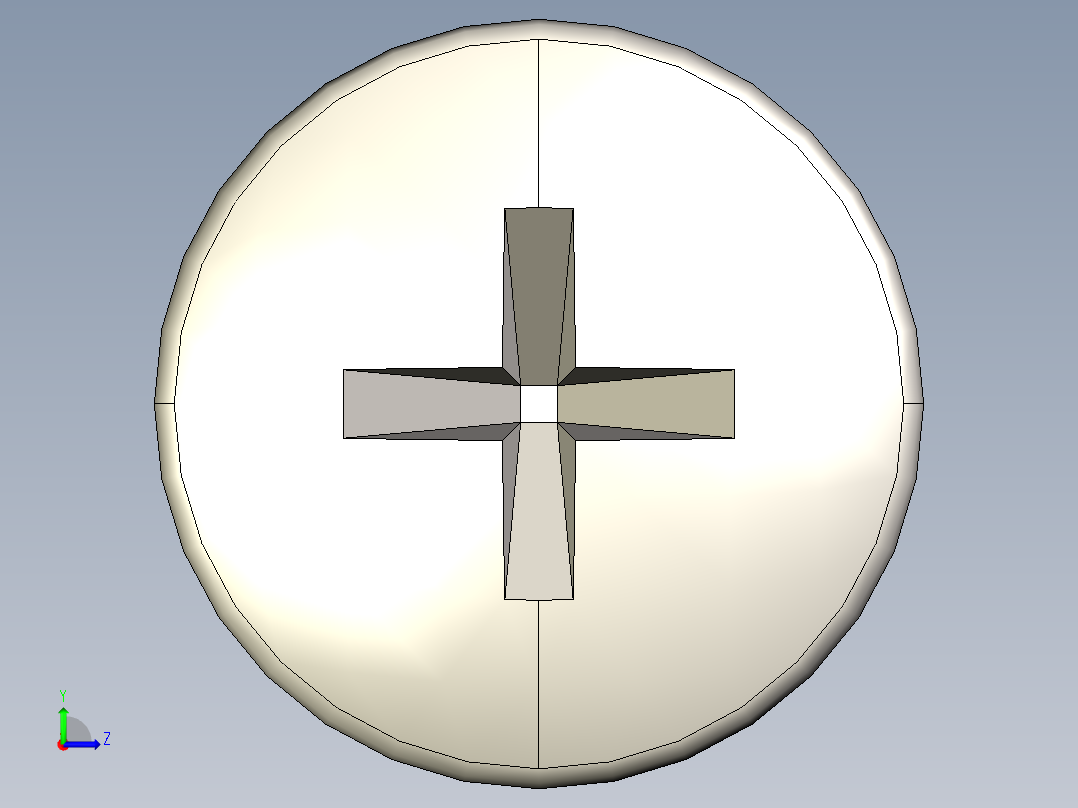 螺丝 M6 十字盘头-M6x60 Screw head.STEP左视图