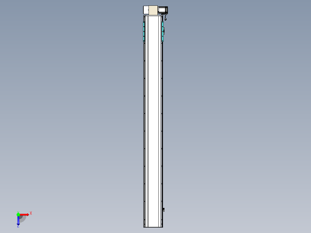 同步带滑台-半封闭B22H-L100-C-S2000-LD-P75-D3-N5俯视图