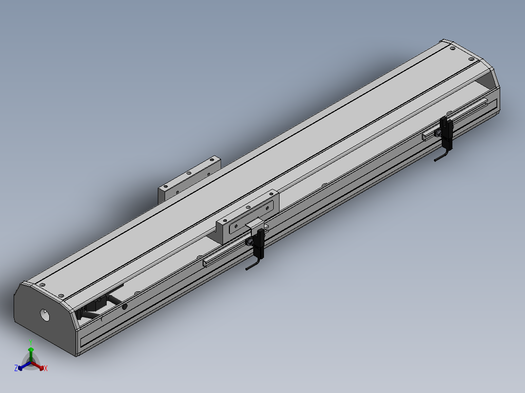精密模组MY120-T10-300L-M-P10B-C4-C正等轴测图